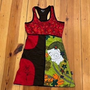 Multicolored cotton sundress size large.